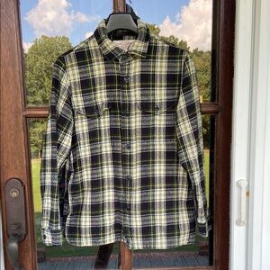 FILSON *RARE* 100% woven cotton made‎ in USA plaid shirt jacket. Size L.